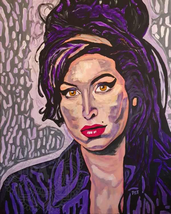 DEEP PURPLE - Amy Winehouse Painting