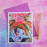 Greeting Art Card by Patricia Leona Art - www.patricialeona.com - 'Drama of Brutality'