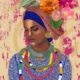 fine art print black woman headwrap jewelry detailed portrait